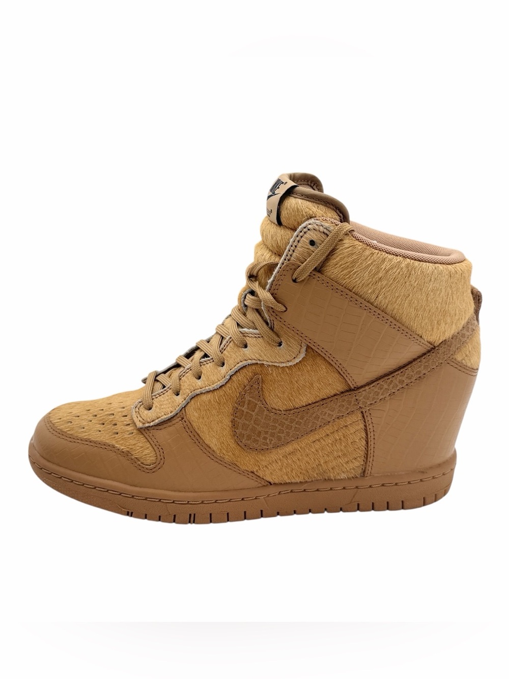 Nike x Undercover Dunk Sky Hi SP Wedge Pony Hair Tan/Brown Women’s US Size 10 - Picture 5 of 16